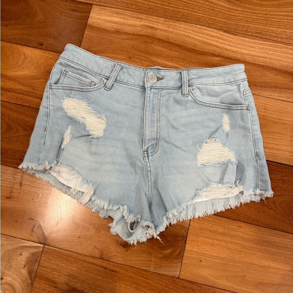 SO Light Blue Ripped Jean Shorts